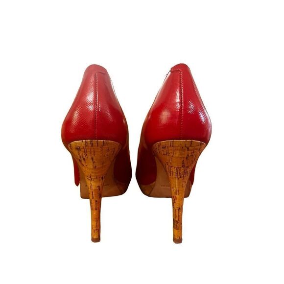 Antonio Melani Red Open Toe Pumps Size 9 - Picture 3 of 11